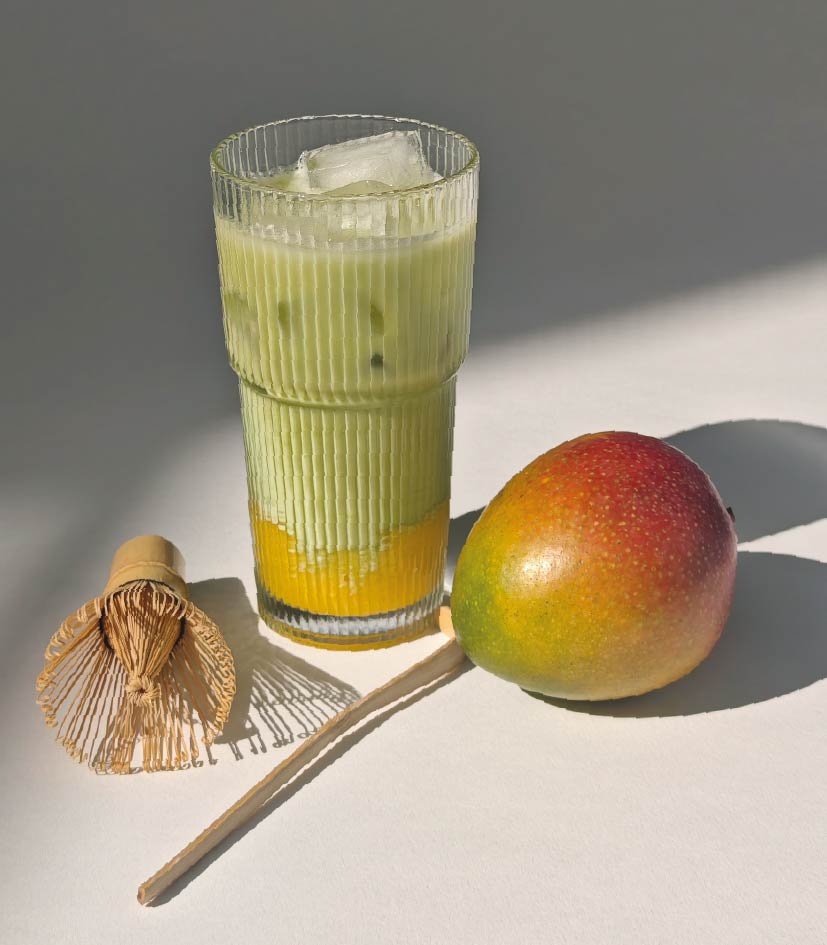 mango matcha latte
